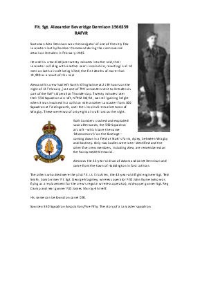 A preview of a PDF biography for Dennison, Alexander Beveridge